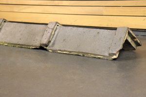 Saltbox Roof Blue Terracotta Ridges - WM10312
