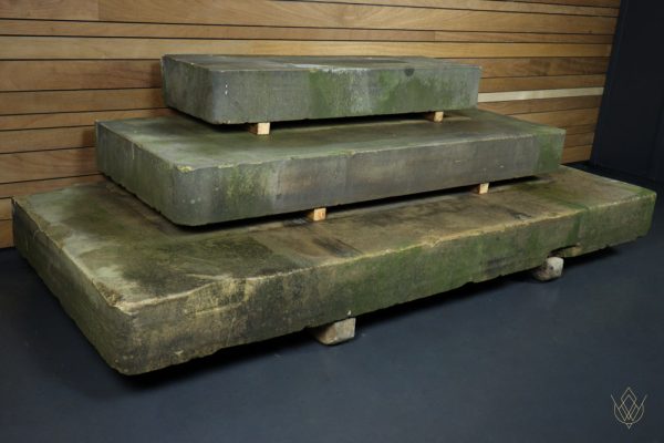Set of 3 Manor House Sandstone Carved Stone Entranceway Steps - Image 6