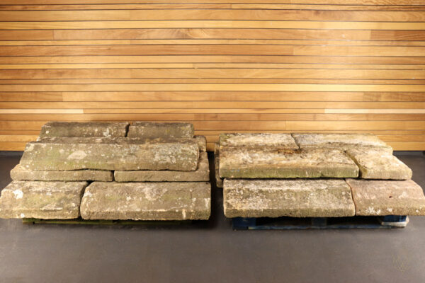 52ft - Ornate 18th Century Gritstone Coping Stones - Image 10