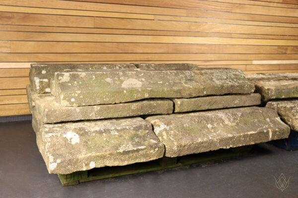 52ft - Ornate 18th Century Gritstone Coping Stones - Image 9