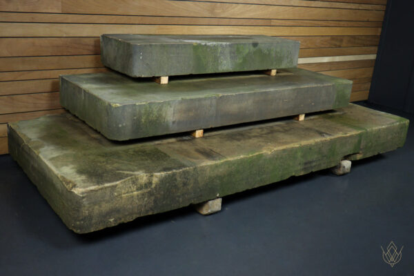 Set of 3 Manor House Sandstone Carved Stone Entranceway Steps - Image 12
