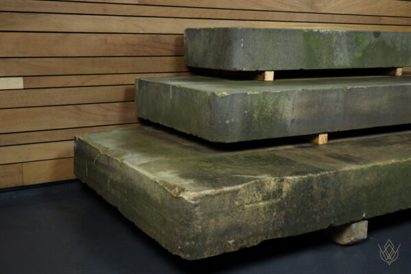 Set of 3 Manor House Sandstone Carved Stone Entranceway Steps - Image 9