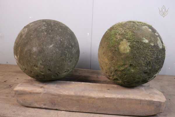 Pair of 19th Century 10.5" Stone Balls - WM11916 - Image 3