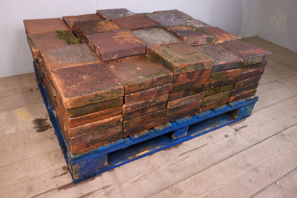 128 - 9.25" x 9.25" Reclaimed Red Terracotta Victorian Quarry Tiles - WM11923