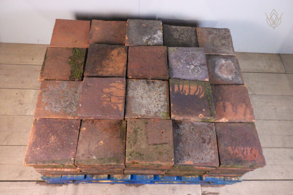 128 - 9.25" x 9.25" Reclaimed Red Terracotta Victorian Quarry Tiles - WM11923 - Image 7
