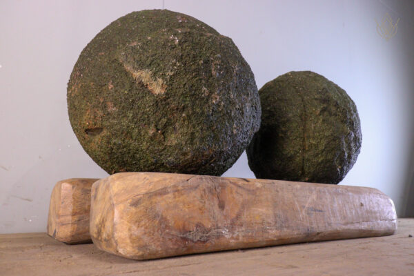 Pair of 18th Century Gritstone Balls - WM11925