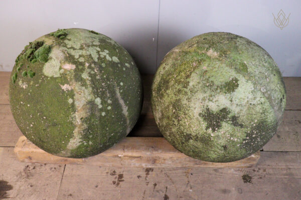 Pair of 18" Diameter 19th Century Stone Balls - WM11917 - Image 6