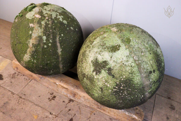 Pair of 18" Diameter 19th Century Stone Balls - WM11917 - Image 5
