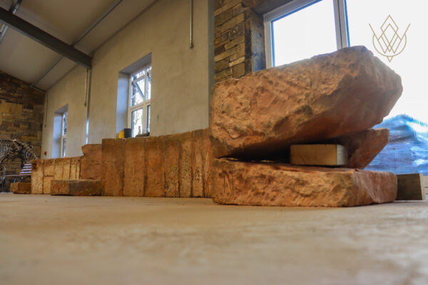 Large 19th Century Red Sandstone Carved Stone Double Archway - WM11989 - Image 16