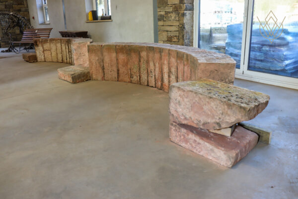 Large 19th Century Red Sandstone Carved Stone Double Archway - WM11989 - Image 3