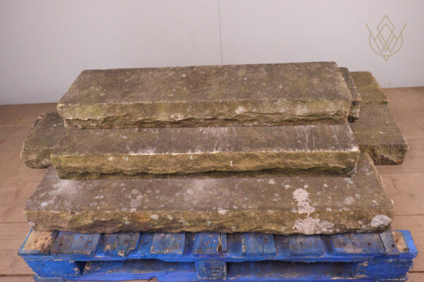 22.8ft - 10"x4" Reclaimed Flat Sandstone Coping Stones - WM12052 - Image 5