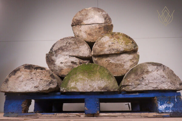 23.7ft - 16"x7.5" Reclaimed Round Top Coping Stones - WM12053 - Image 4