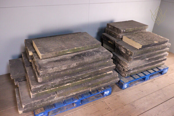 89ft - 16" x 3.5" 19th Century Sandstone Coping Stones - WM12064