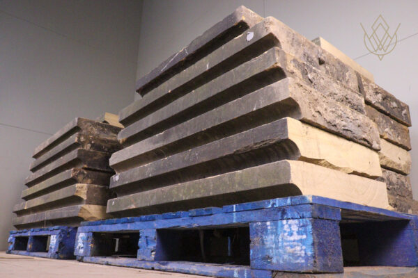 89ft - 16" x 3.5" 19th Century Sandstone Coping Stones - WM12064 - Image 3
