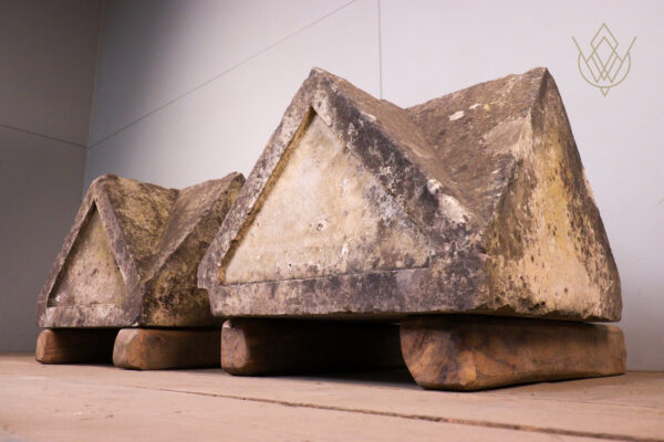 Pair of Limestone 19th Century Pier Caps - WM12066 - Image 4