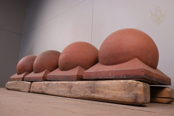 Dome Top Victorian Ball Terracotta Pier Caps - WM12067 - Image 7