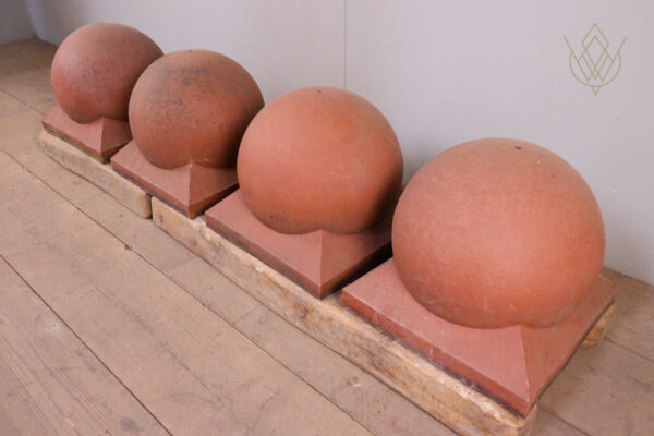 Dome Top Victorian Ball Terracotta Pier Caps - WM12067 - Image 6
