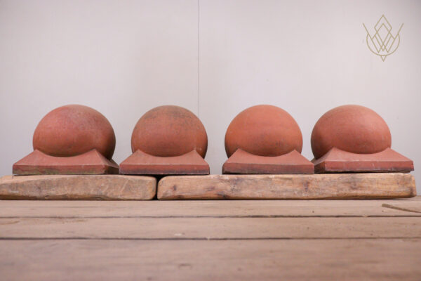 Dome Top Victorian Ball Terracotta Pier Caps - WM12067 - Image 5