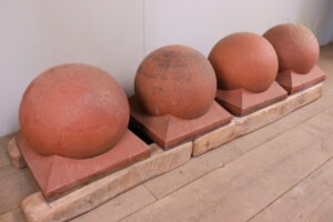 Dome Top Victorian Ball Terracotta Pier Caps - WM12067
