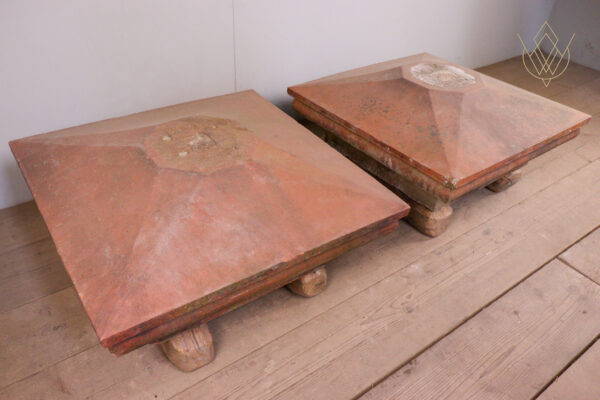 Large Pair of Victorian Red Terracotta Pier Caps - WM12068 - Image 5