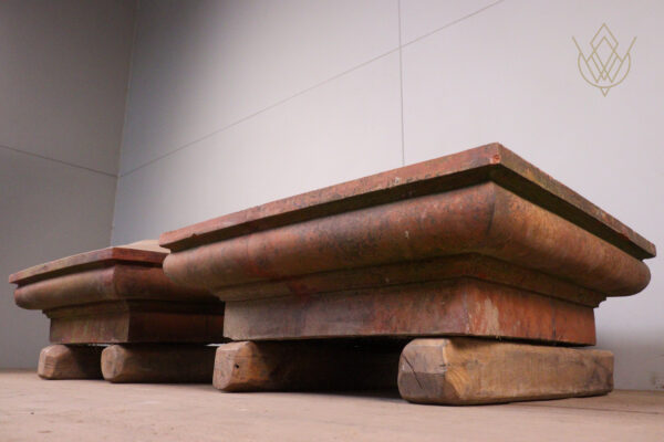 Large Pair of Victorian Red Terracotta Pier Caps - WM12068 - Image 3