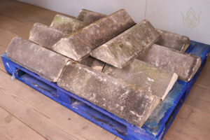 17.8ft - 9" x 4.5" 19th Century Triangle Sandstone Coping Stones - WM12071