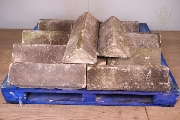 17.8ft - 9" x 4.5" 19th Century Triangle Sandstone Coping Stones - WM12071 - Image 6