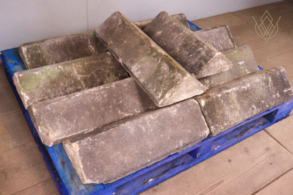17.8ft - 9" x 4.5" 19th Century Triangle Sandstone Coping Stones - WM12071 - Image 5