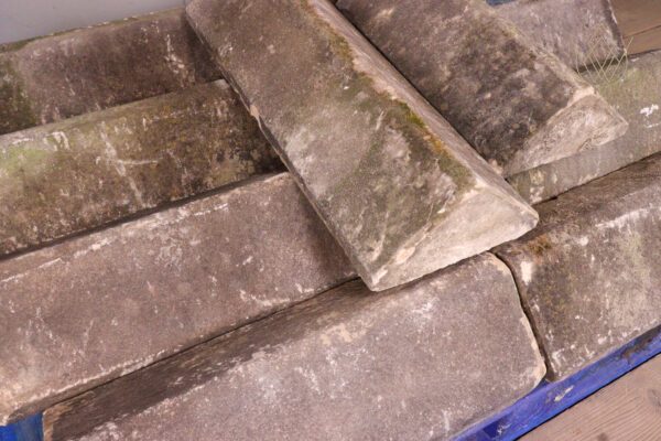 17.8ft - 9" x 4.5" 19th Century Triangle Sandstone Coping Stones - WM12071 - Image 3