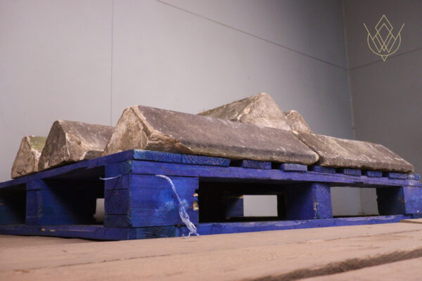 17.8ft - 9" x 4.5" 19th Century Triangle Sandstone Coping Stones - WM12071 - Image 2