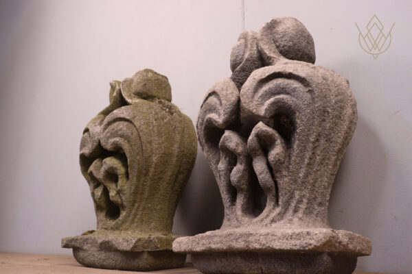 Pair of 18th Century Gritstone Carved Stone Finials - WM12074 - Image 6