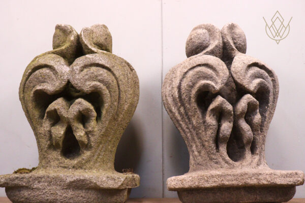 Pair of 18th Century Gritstone Carved Stone Finials - WM12074 - Image 5