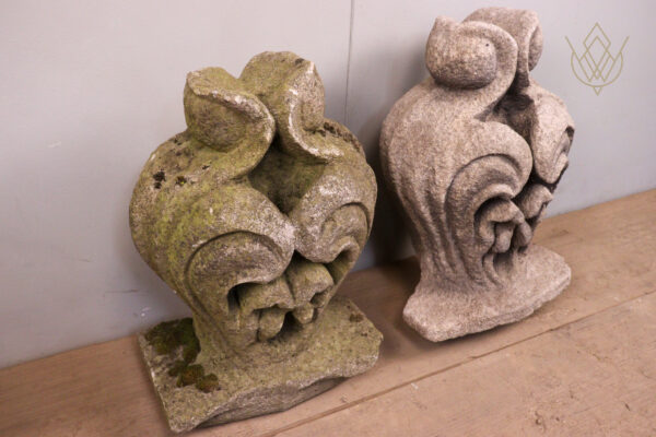 Pair of 18th Century Gritstone Carved Stone Finials - WM12074 - Image 4