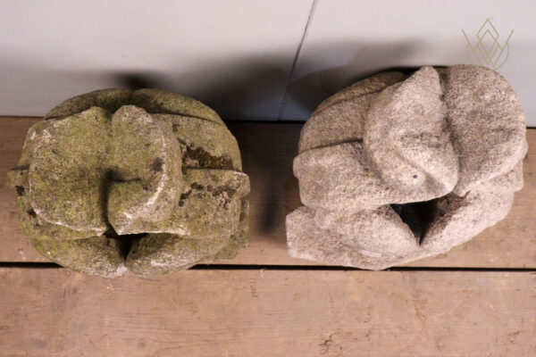 Pair of 18th Century Gritstone Carved Stone Finials - WM12074 - Image 2