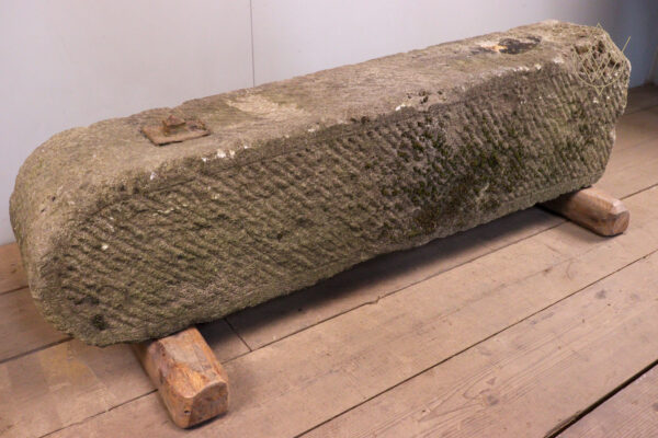 Round Top Gritstone Carved Stone Gateposts - WM12077