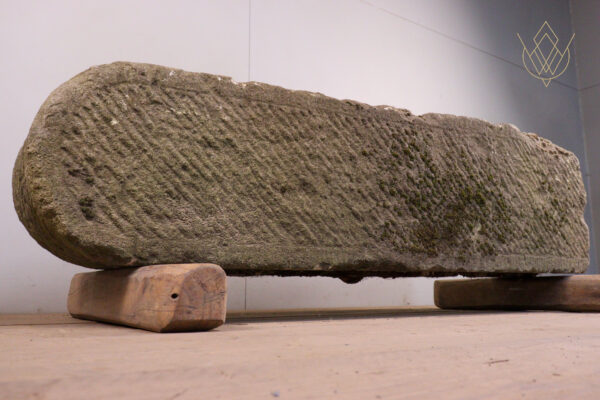 Round Top Gritstone Carved Stone Gateposts - WM12077 - Image 3