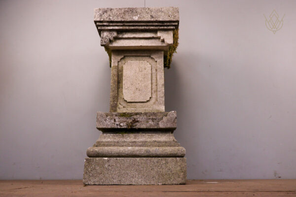 Large Ornate Limestone Plinth Stone - WM12096 - Image 3