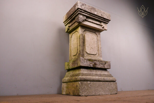 Large Ornate Limestone Plinth Stone - WM12096 - Image 2