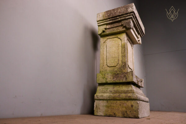 Large Ornate Limestone Plinth Stone - WM12096 - Image 8