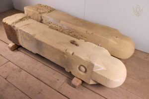 Large Pair of Ornate Carved Victorian Sandstone Gateposts - WM12097