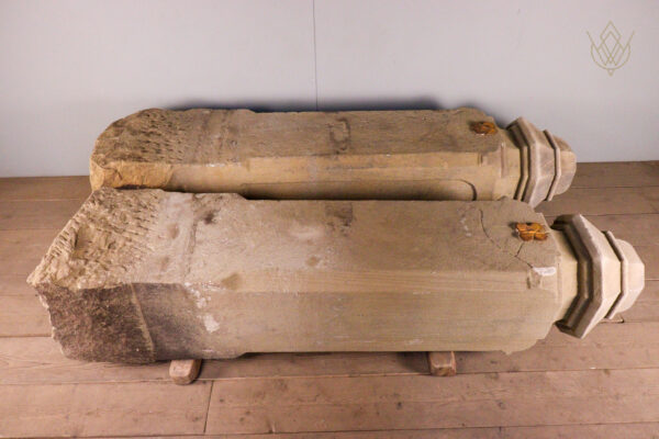Large Pair of Ornate Carved Victorian Sandstone Gate Posts - WM12098 - Image 9