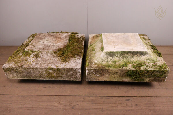 Large Pair of Limestone Pillar Tops/Pier Caps - WM12102 - Image 7
