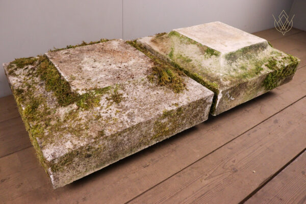 Large Pair of Limestone Pillar Tops/Pier Caps - WM12102 - Image 6