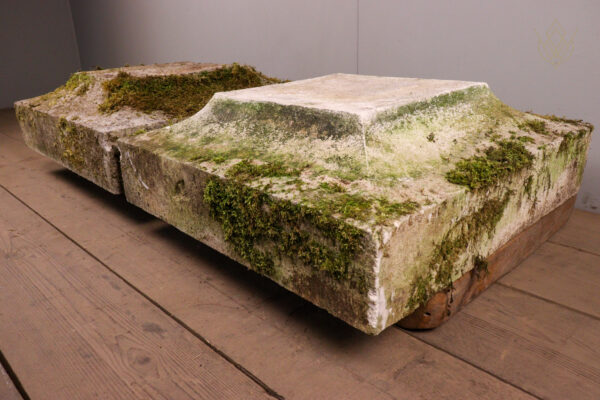 Large Pair of Limestone Pillar Tops/Pier Caps - WM12102 - Image 4