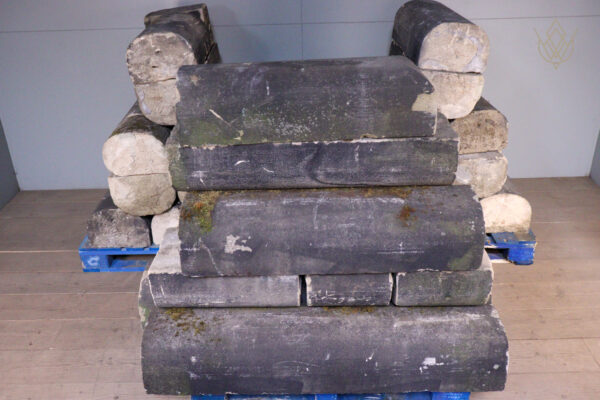 10" x 6" - 19th Century Round Top Sandstone Coping Stones - WM12107 - Image 10