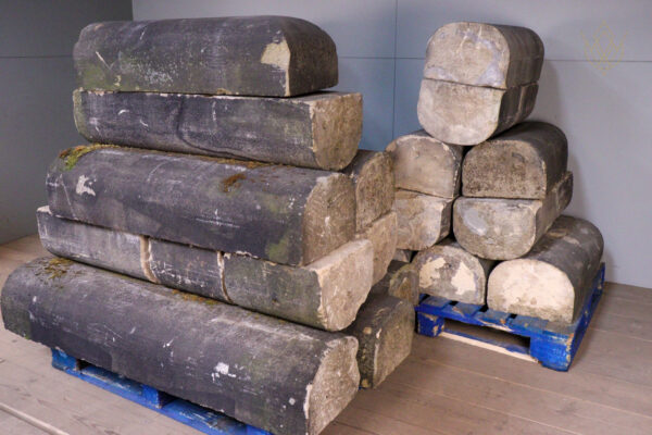 10" x 6" - 19th Century Round Top Sandstone Coping Stones - WM12107 - Image 9