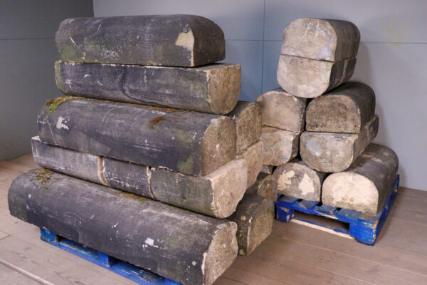 10" x 6" - 19th Century Round Top Sandstone Coping Stones - WM12107 - Image 8