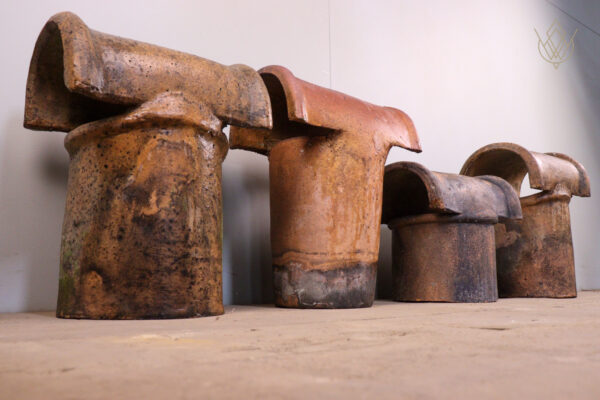 19th Century Clay Half Round Hood Top Chimney Pot Tops - WM12109 - Image 3