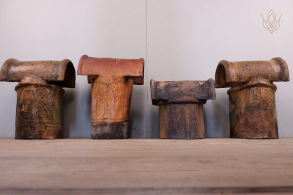 19th Century Clay Half Round Hood Top Chimney Pot Tops - WM12109
