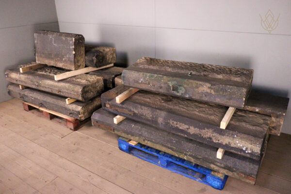 17m - Large Reclaimed Stone Plinth Course/Kerb Edging - WM12110 - Image 7